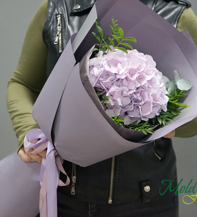 Bouquet with  Violet Hydrangea photo 394x433